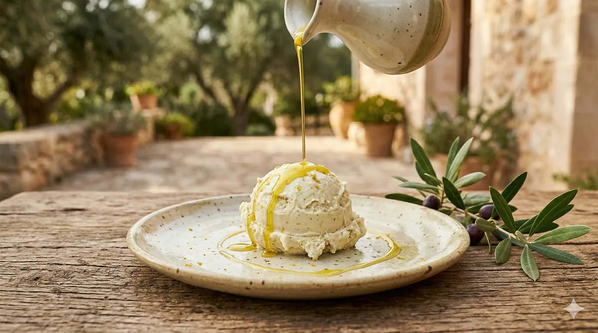 Helado de aceite de oliva virgen extra: el ingrediente premium que separa al artesano del industrial